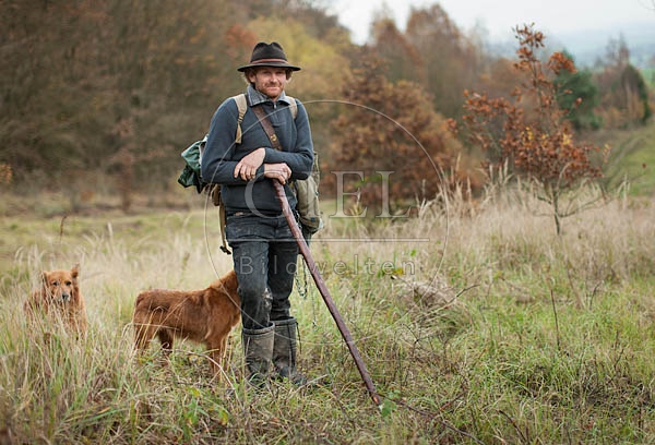 080821 Schaefer, Altdeutsche Huetehunde und Merino Schafe, Schafherde