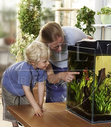 026023 Mutter und Kind mit Aquarium
