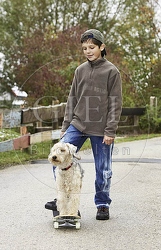 029322 Junge und Lakeland Terrier