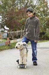 029324 Junge und Lakeland Terrier