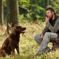 066652 Mann mit Labrador Retriever