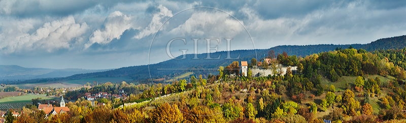 Burg Königsberg, Landschaftsaufnahme, Hassberge, Herbst, Panorama 087177.jpg