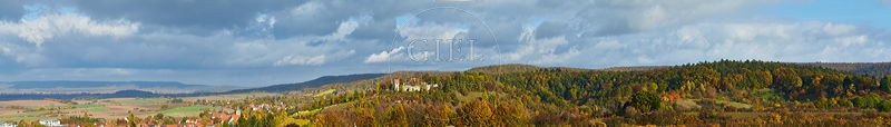 Burg Königsberg, Landschaftsaufnahme, Hassberge, Herbst, Panorama 087179.jpg