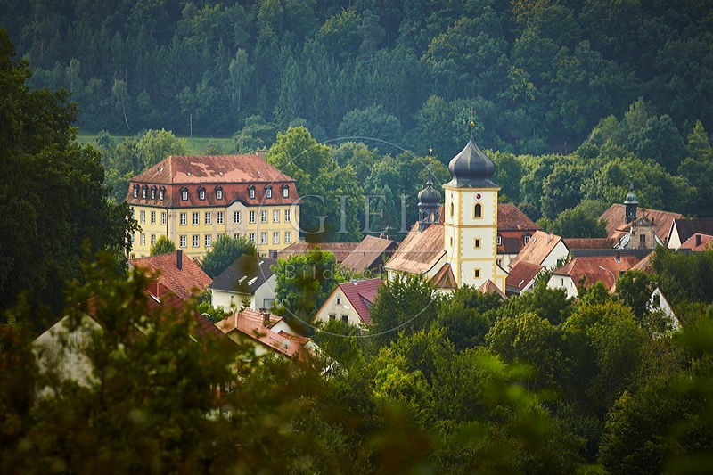 087251 Schloß und Kirche Gleisenau, Hassberge