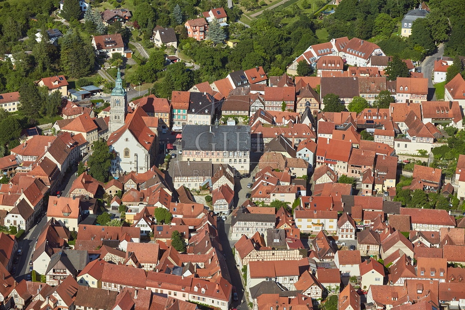 Luftbilder, Königsberg, Haßberge, Kirche, Rathaus 096998.jpg