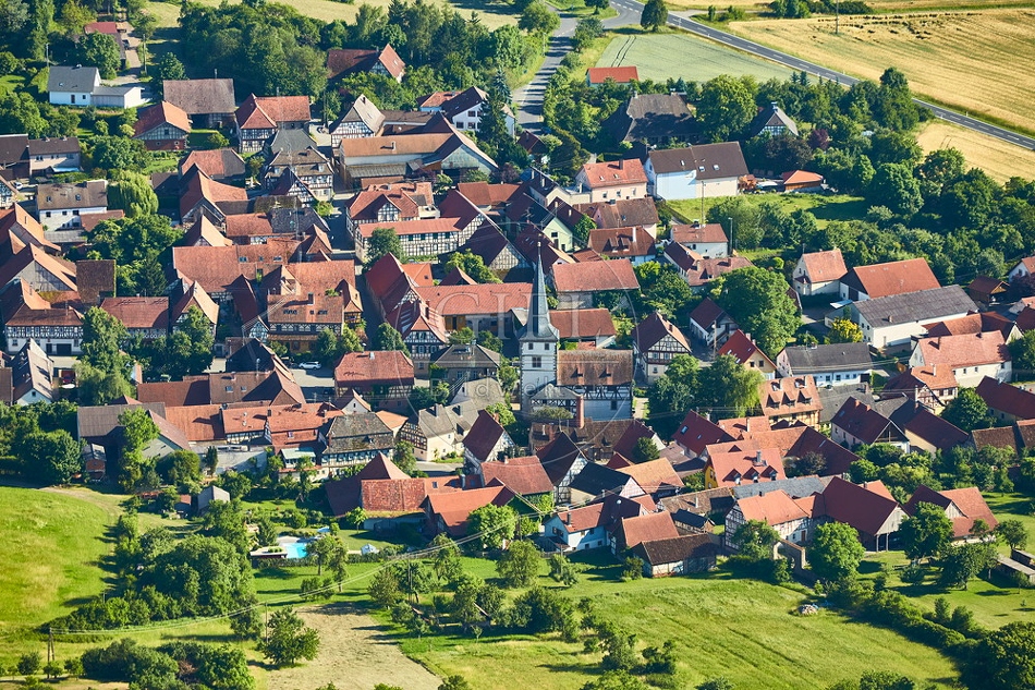 097054 Luftbilder, Unfinden, Hassberge