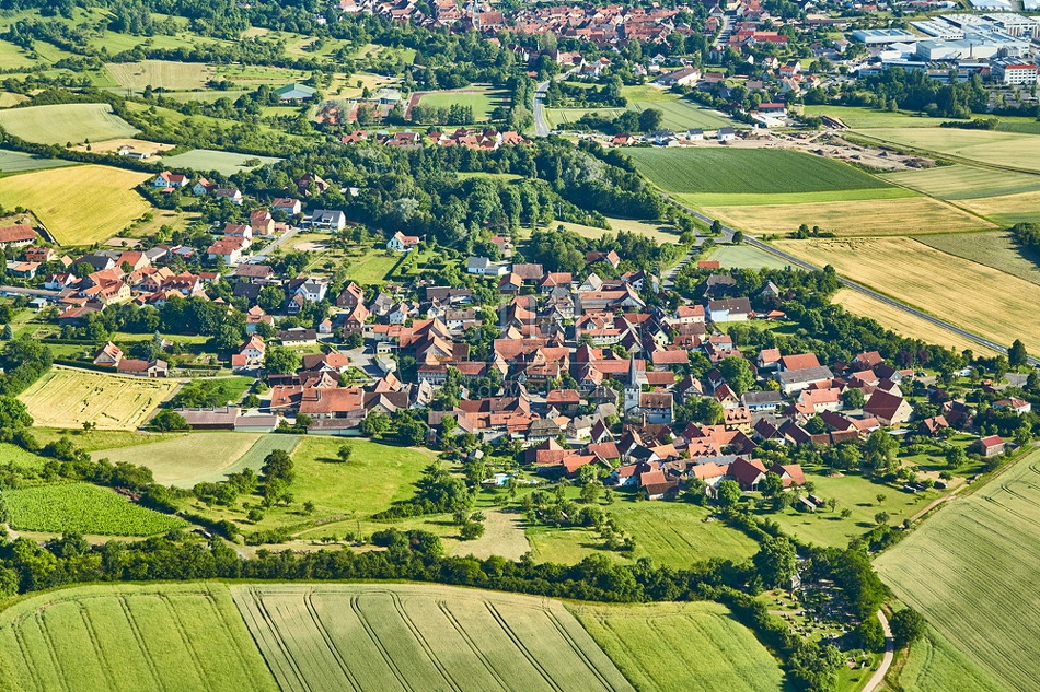 097055 Luftbilder, Unfinden, Hassberge