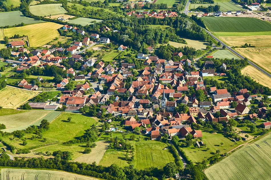 097057 Luftbilder, Unfinden, Hassberge