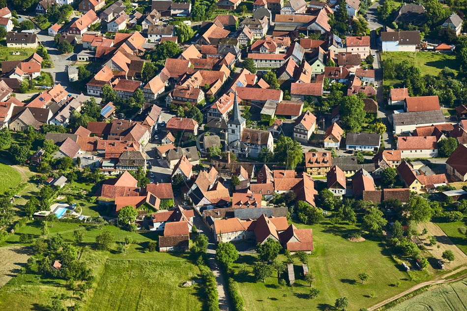 097058 Luftbilder, Unfinden, Hassberge