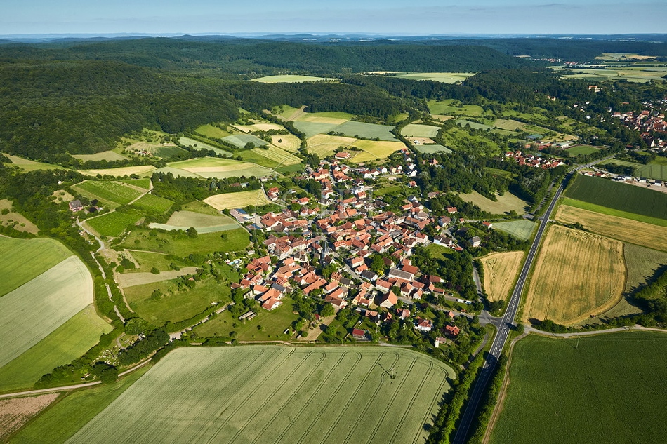 097061 Luftbilder, Unfinden, Hassberge