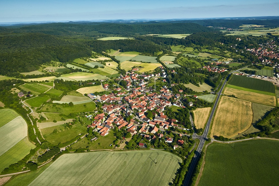 097062 Luftbilder, Unfinden, Hassberge