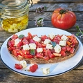 113635 Grillbrot, Bruschetta mit Tomaten
