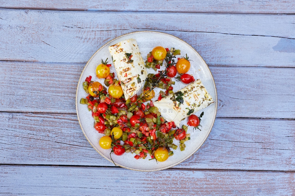 117262 Gegrillter Ziegenkäse mit Ratatouille